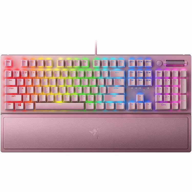 خرید کیبورد گیمینگ Razer BLACKWIDOW V3 Quartz با بهترین قیمت