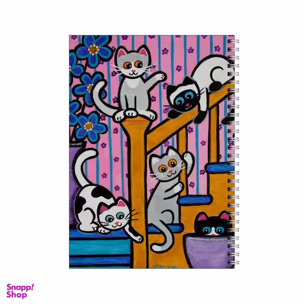 دفتر مشق 80 برگ بامبیلیپ طرح نردبان و گربه ها کد 3817565