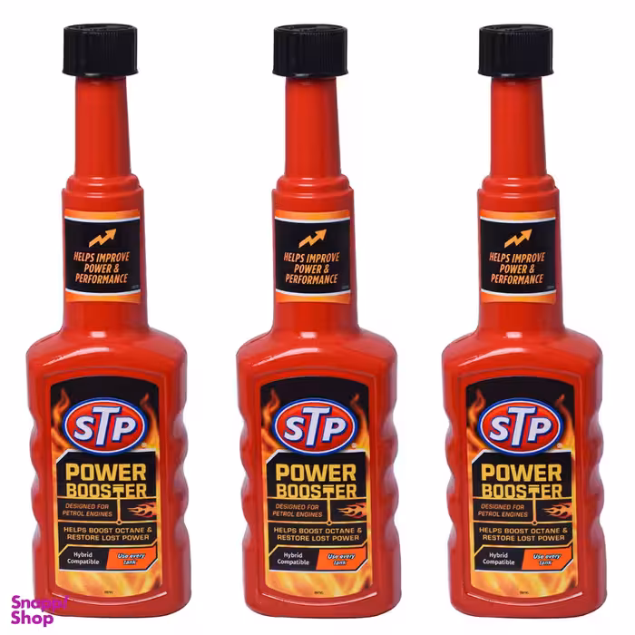 اکتان بوستر و تمیز کننده سیستم سوخت اس تی پی مدل Power Boost حجم 200 میلی لیتر بسته 3 عددی
