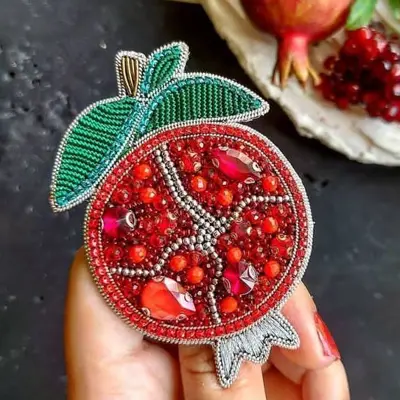 گلسینه جواهردوزی انار مناسب شب یلدا  خاص و شیک