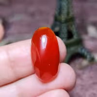 نگین فوق العاده زیبای سنگ عقیق سرخ خراسانی اصل معدنی با تراش فست 
کد  25366