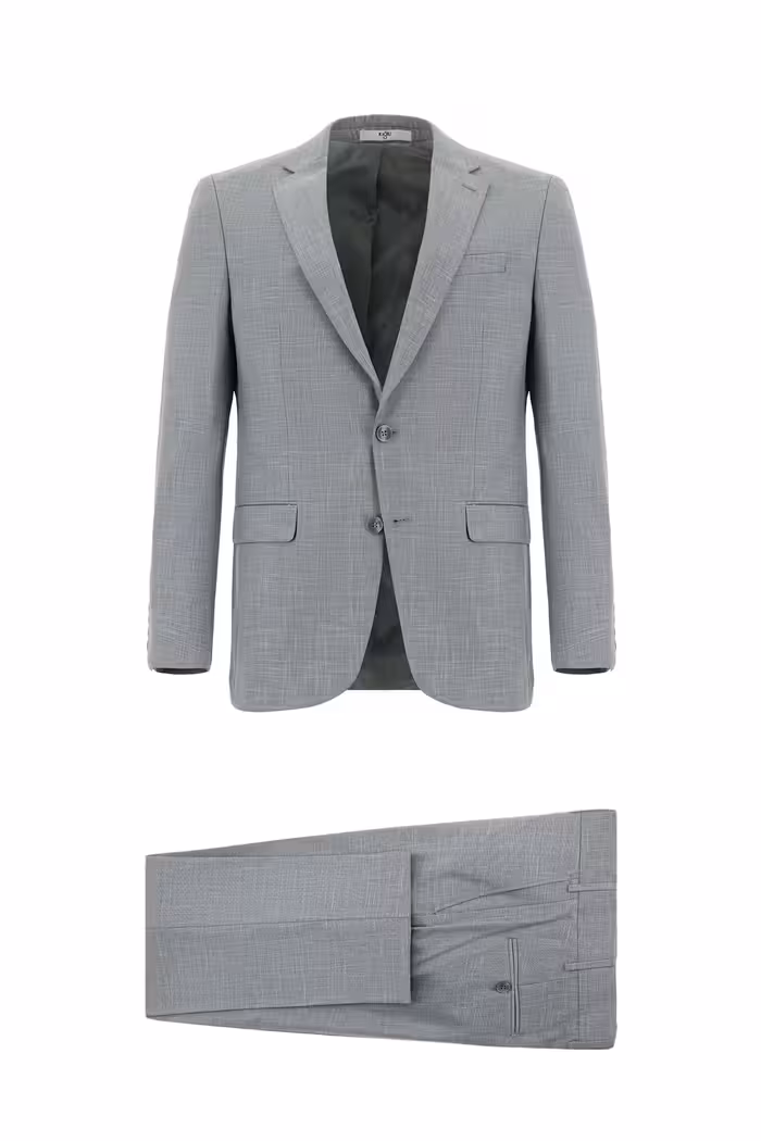 کت وشلوار خاکستری مردانه و شلوار الگوی کلاسیک Kiğılı