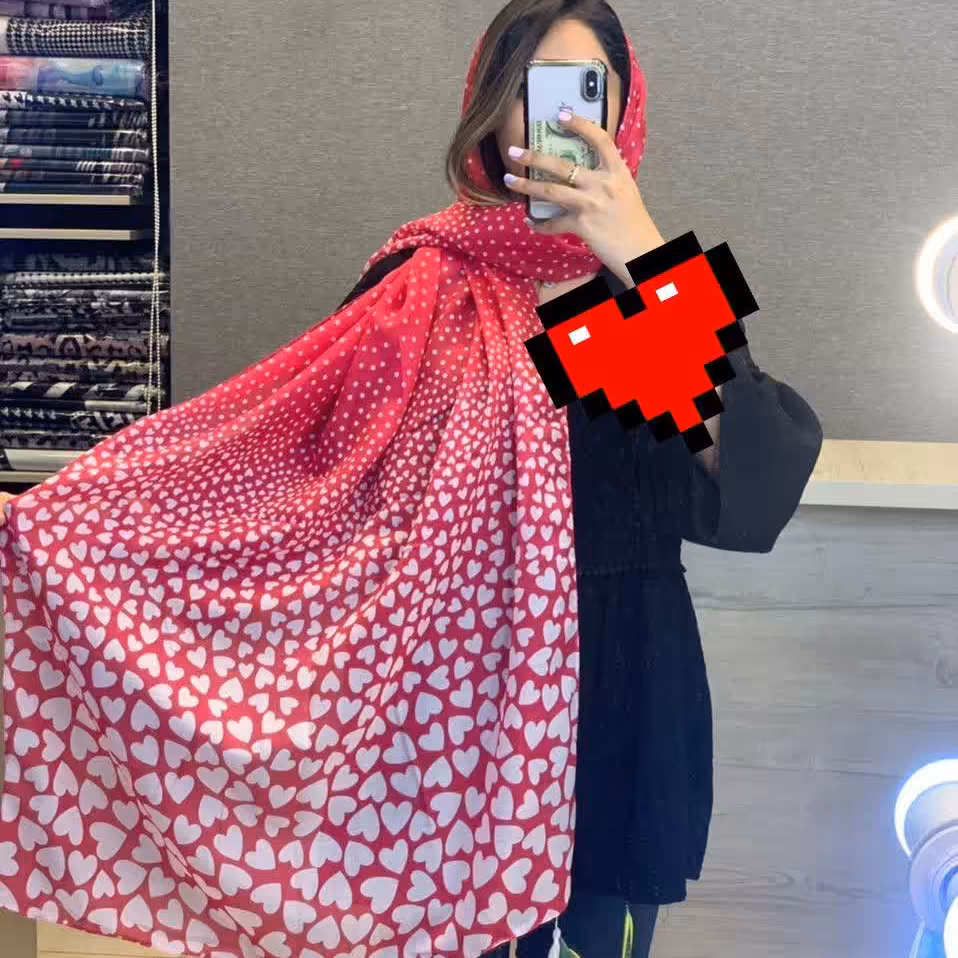 شال دیجیتالی منگوله دار