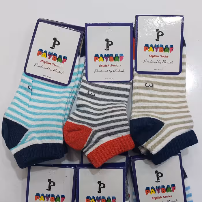 جوراب پسرانه،سایزبندی2تا11سال رنگبندی،ساق کوتاه