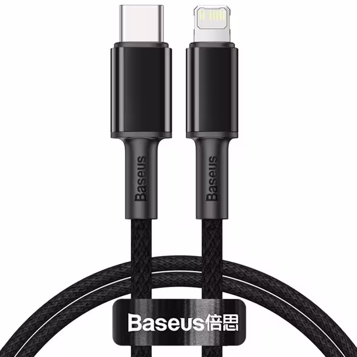 کابل شارژ Type-C به Lightning باسئوس مدل CATLGD 3A PD 20W  طول 1 مترBaseus CATLGD Type-C to Lightning 3A PD 20W 1m