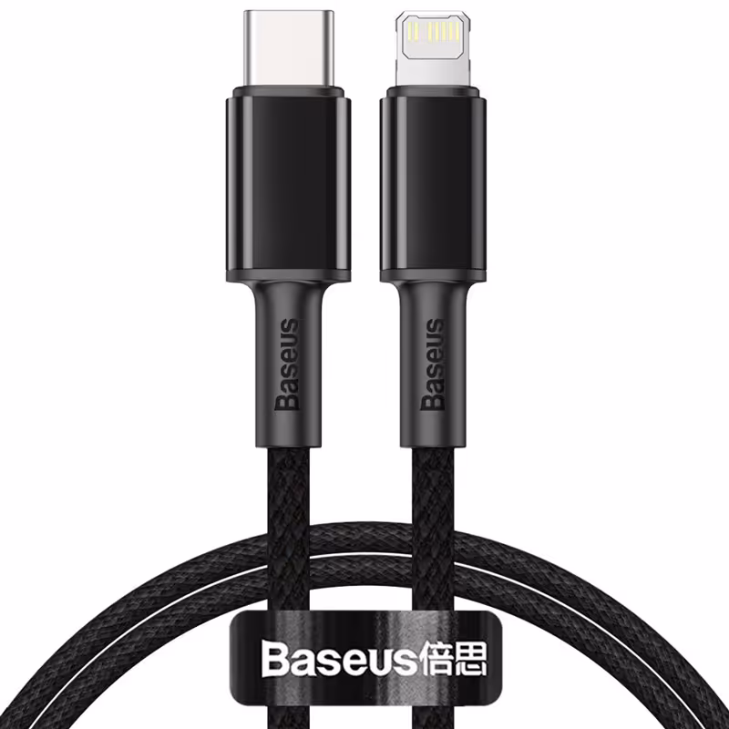 کابل شارژ Type-C به Lightning باسئوس مدل CATLGD 3A PD 20W  طول 1 مترBaseus CATLGD Type-C to Lightning 3A PD 20W 1m