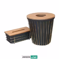 سطل و دستمال تیموتی مدل گرد کد4005
