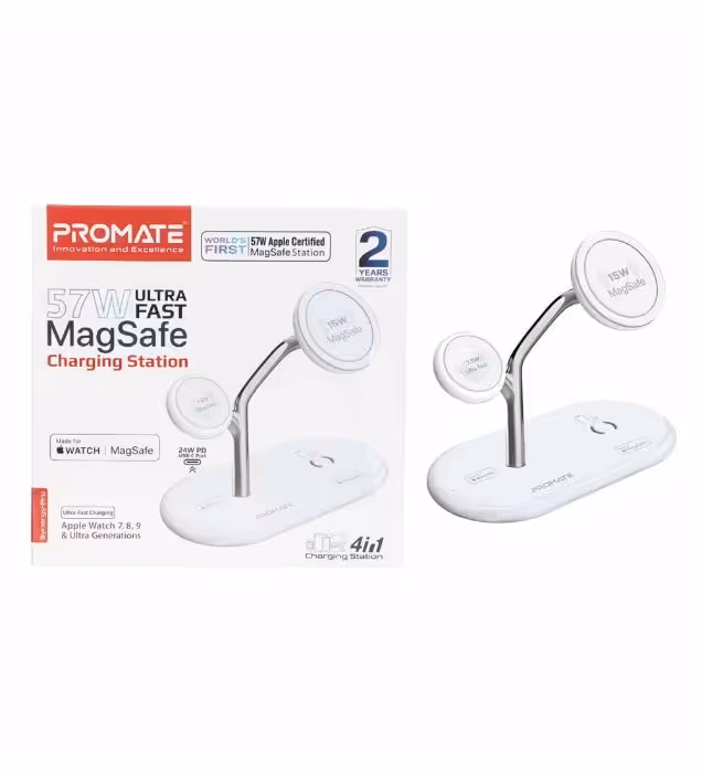 شارژر وایرلس سه کاره پرومیت مدل SYNERGY-PRO