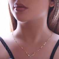 گردنبند شاخ گوزن کد11282طرح جواهر.برند محبوب ysx.با آبکاری طلا.ضد حساسیت.رنگ ثابت