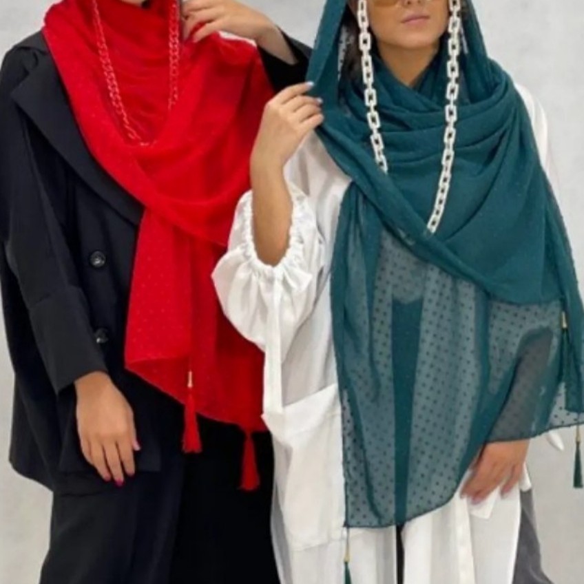شال حریر اشکی 