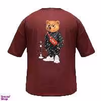 تیشرت مردانه طرح Balenciaga مدل تدی کد 5 رنگ زرشکی