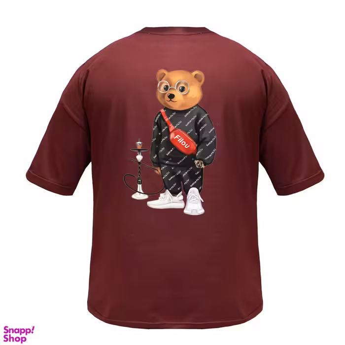 تیشرت مردانه طرح Balenciaga مدل تدی کد 5 رنگ زرشکی