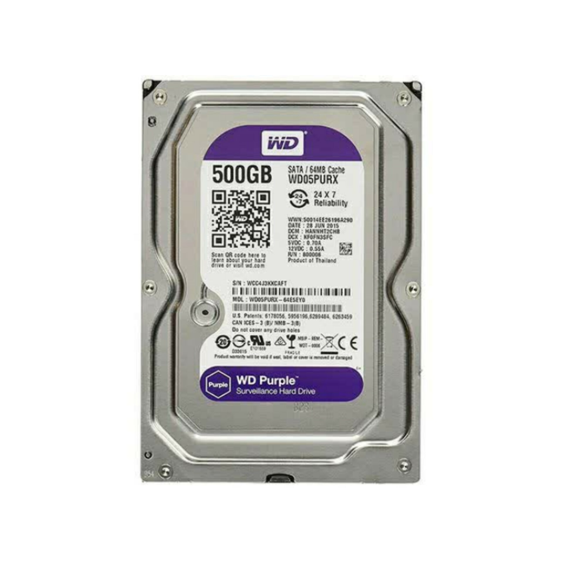 هارد اینترنال وسترن 500 گیگ ( بنفش )