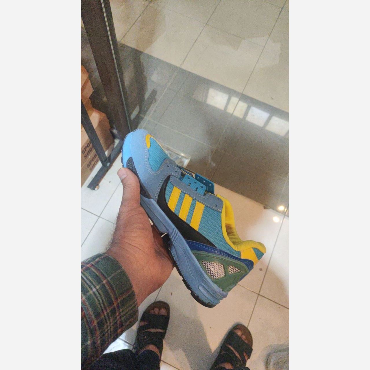 حراج کفش کتونی اسپرت مردانه مدل ZX فیروزه ای سایز 42