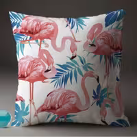 کاور کوسن چاپی طرح  برگ و پرنده کد 2029