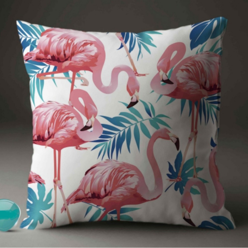 کاور کوسن چاپی طرح برگ و پرنده کد 2029