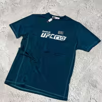 تیشرت استرج کش UFC اورجینال  بسیار لطیف با کشسانی بالا رنگ سبز کله غازی