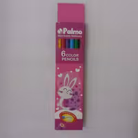 مداد رنگی 6 رنگ پالمو مقوایی