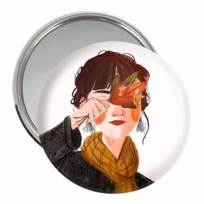 آینه جیبی خندالو مدل دختر کد 5510