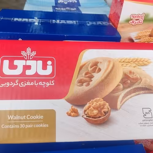 کلوچه کارتنی  نادی 60تایی (گردو،نارگیل،موز،شکلات)