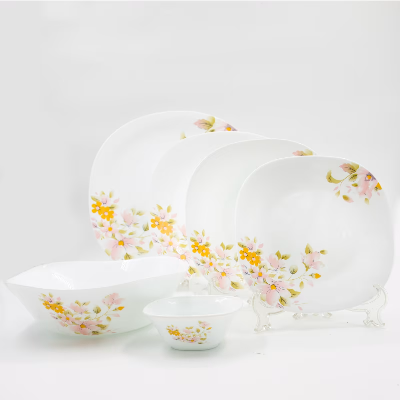 سرویس غذاخوری 26 پارچه اوپال مقصود مدل بیوتی زرد