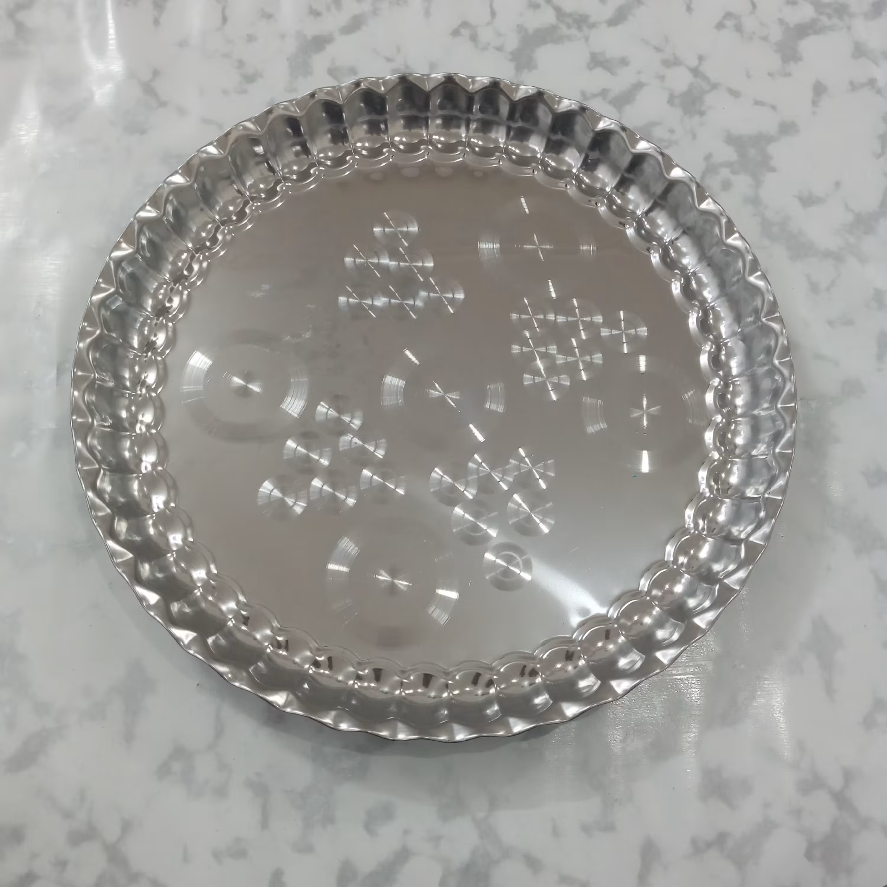 سینی استیل انگشتی سایز  36     