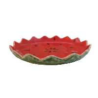 بشقاب سفالی طرح هندوانه مدل یلدا