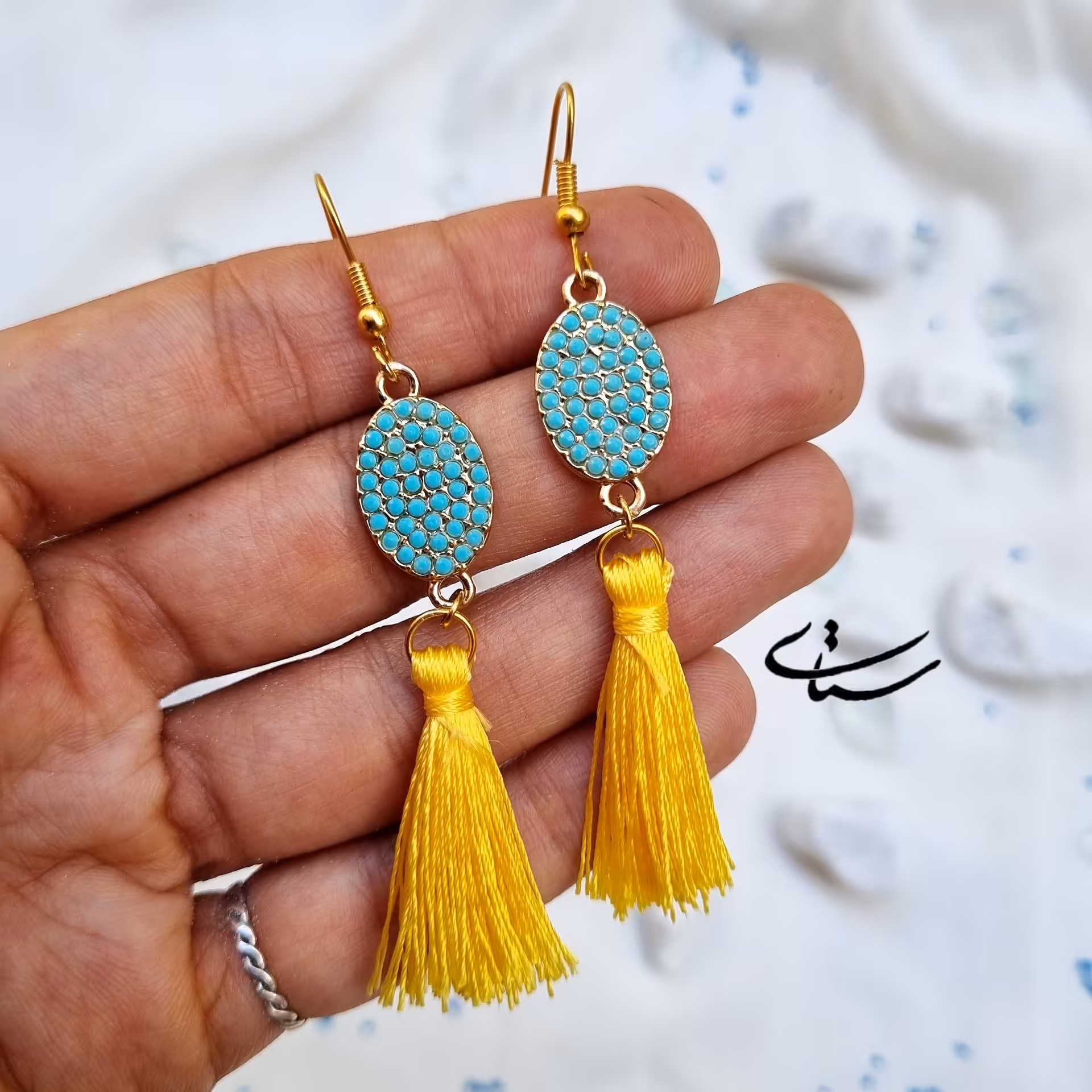 گوشواره آویز منگوله ای