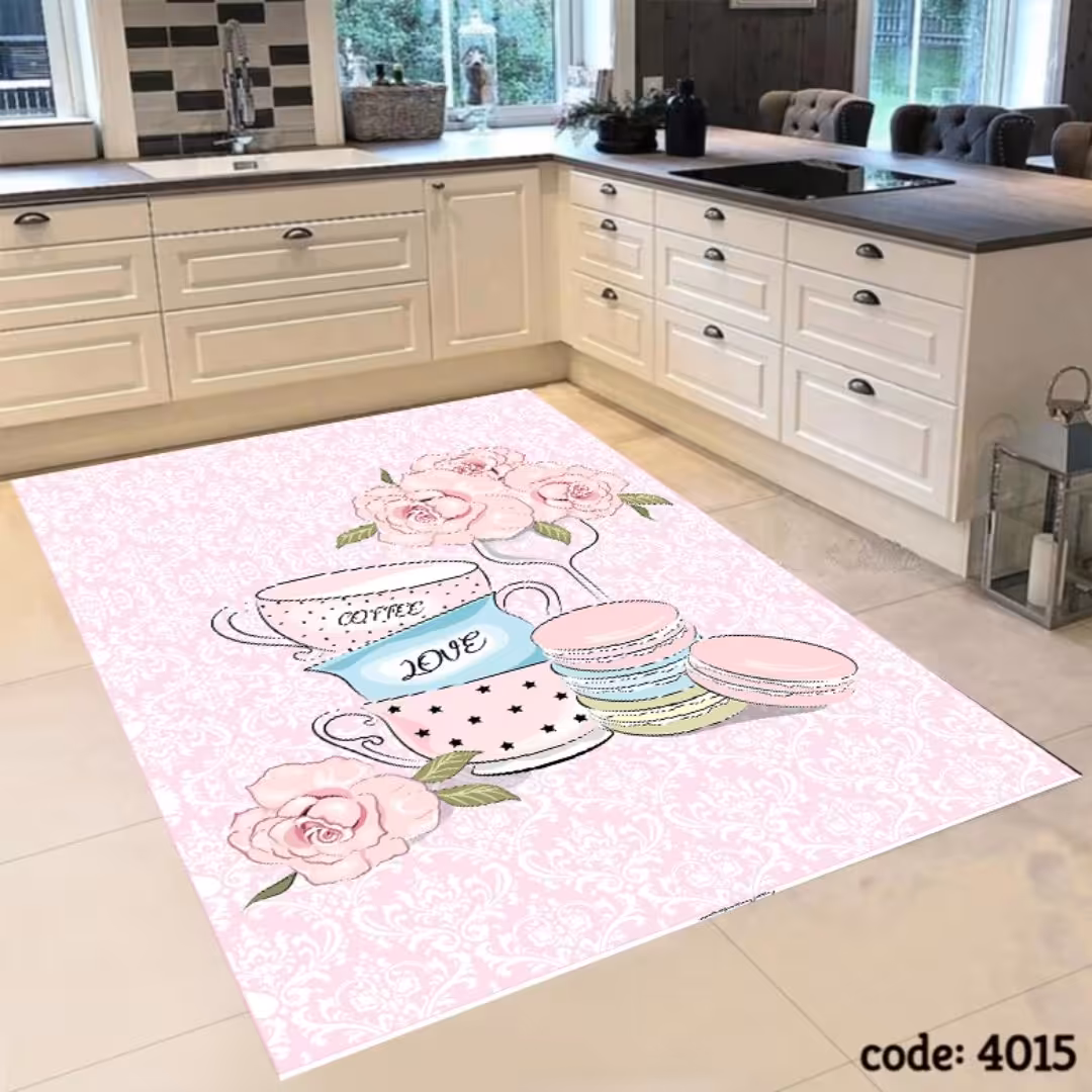 فرشینه مخمل زیره استپ دار با بهترین کیفیت  قابل شستشو وثبات رنگ تضمینی کد4015