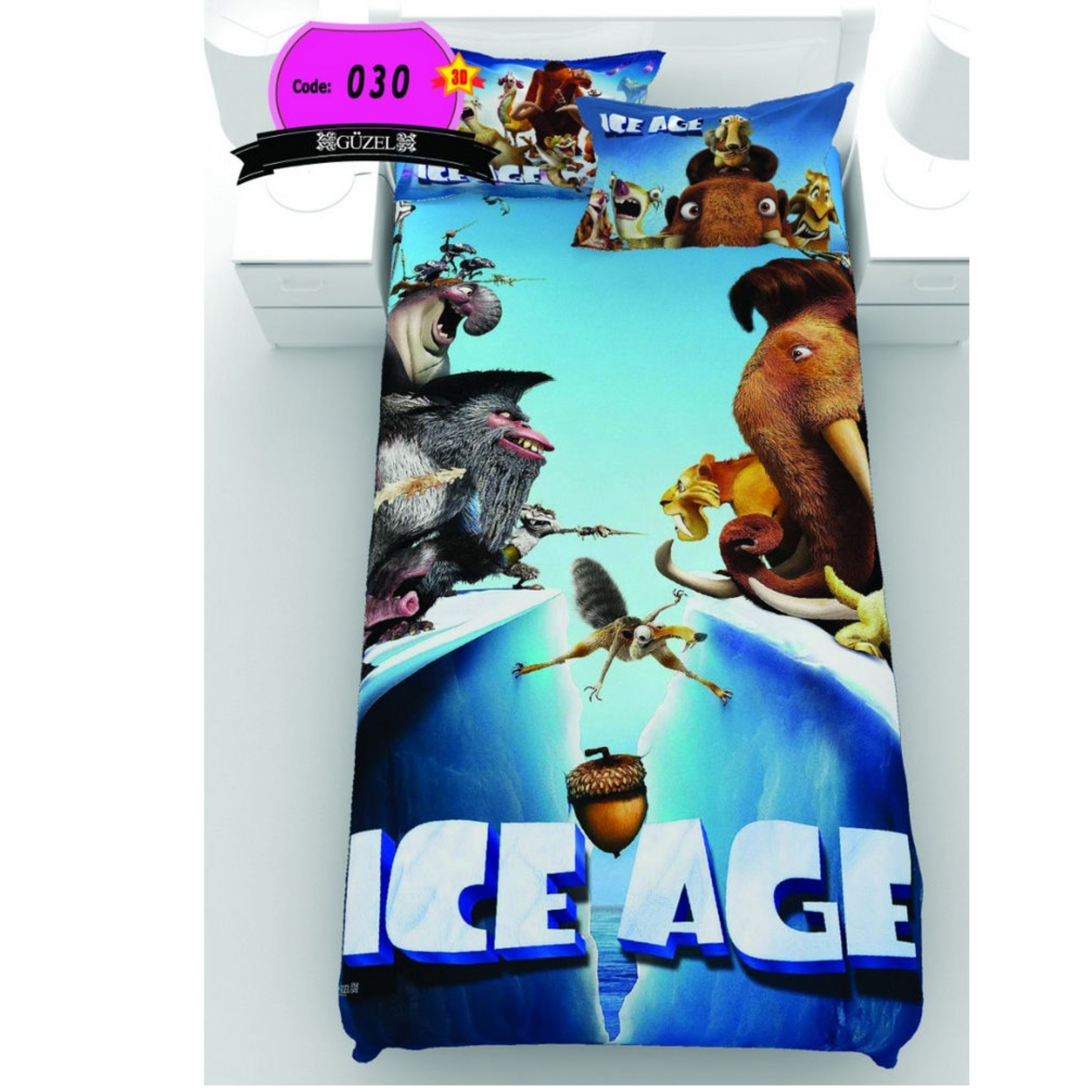 روتختی تک نفره سه بعدی برند گوزل -5 تکه -کد 30