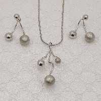 نیم ست نقره ایتالیائی با آبکاری طلا بسیار با کیفیت