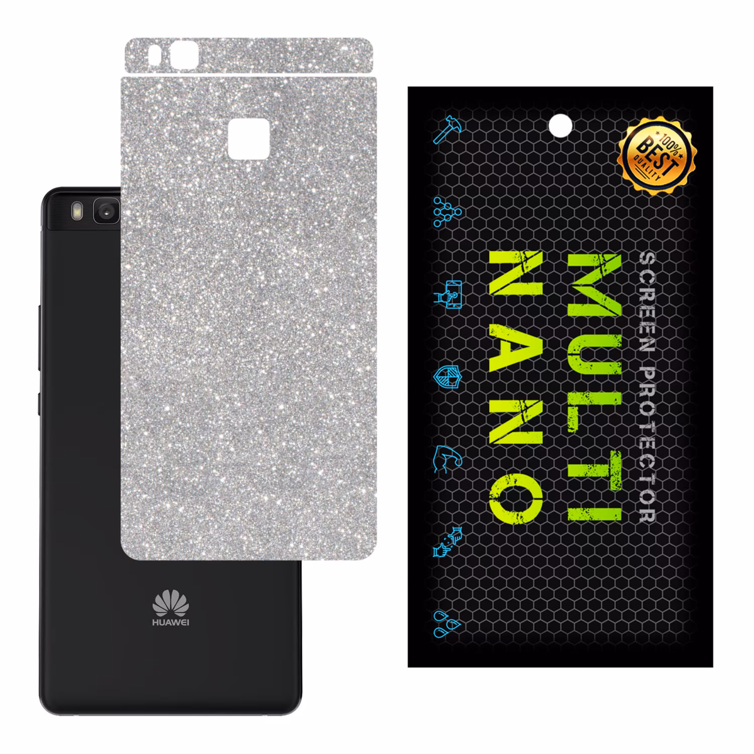 برچسب پوششی MultiNano مدل X-G1F-Silver برای پشت موبایل هوآوی P9 Lite