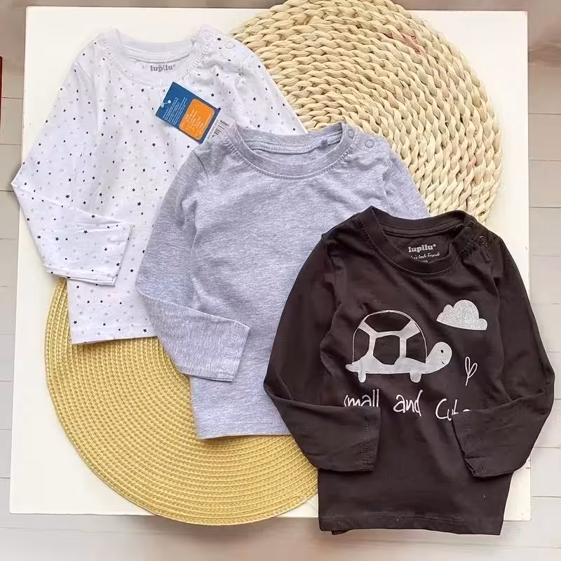 پک 3 عددی بلوز نوزادی لوپیلو lupilu آلمان ،سایز 2 تا 6 ماه (ارسال رایگان)