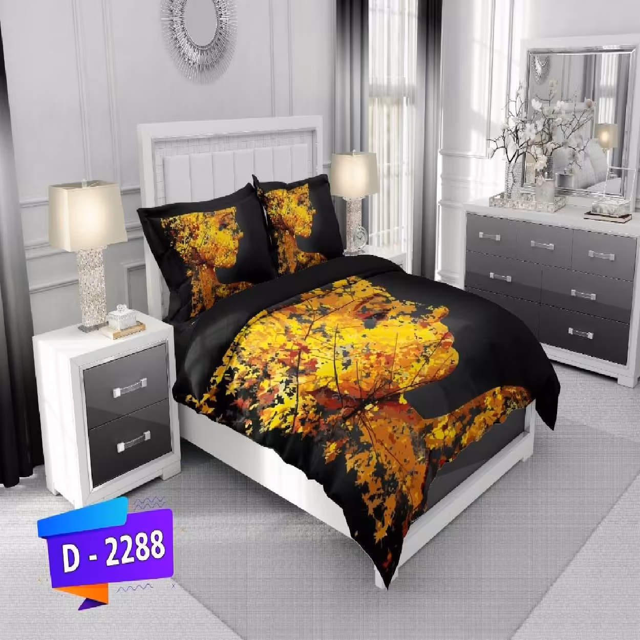سرویس روتختی لمان کد 2288 دونفره 6 تکه