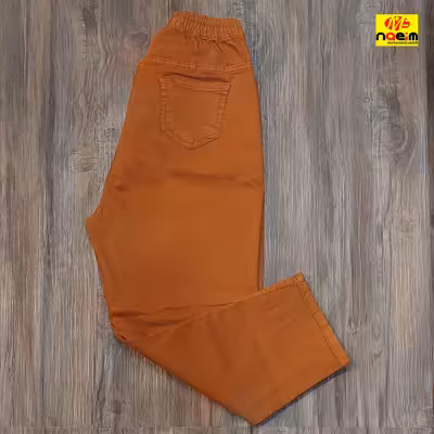 شلوار مام استایل زنانه کتان رنگی سوپر سایز 48 تا 52 کمر پشت کش