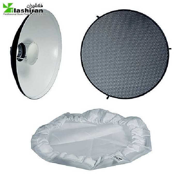 بیوتی دیش همراه گرید و پخش کننده ی نور داخل سفید (70cm)