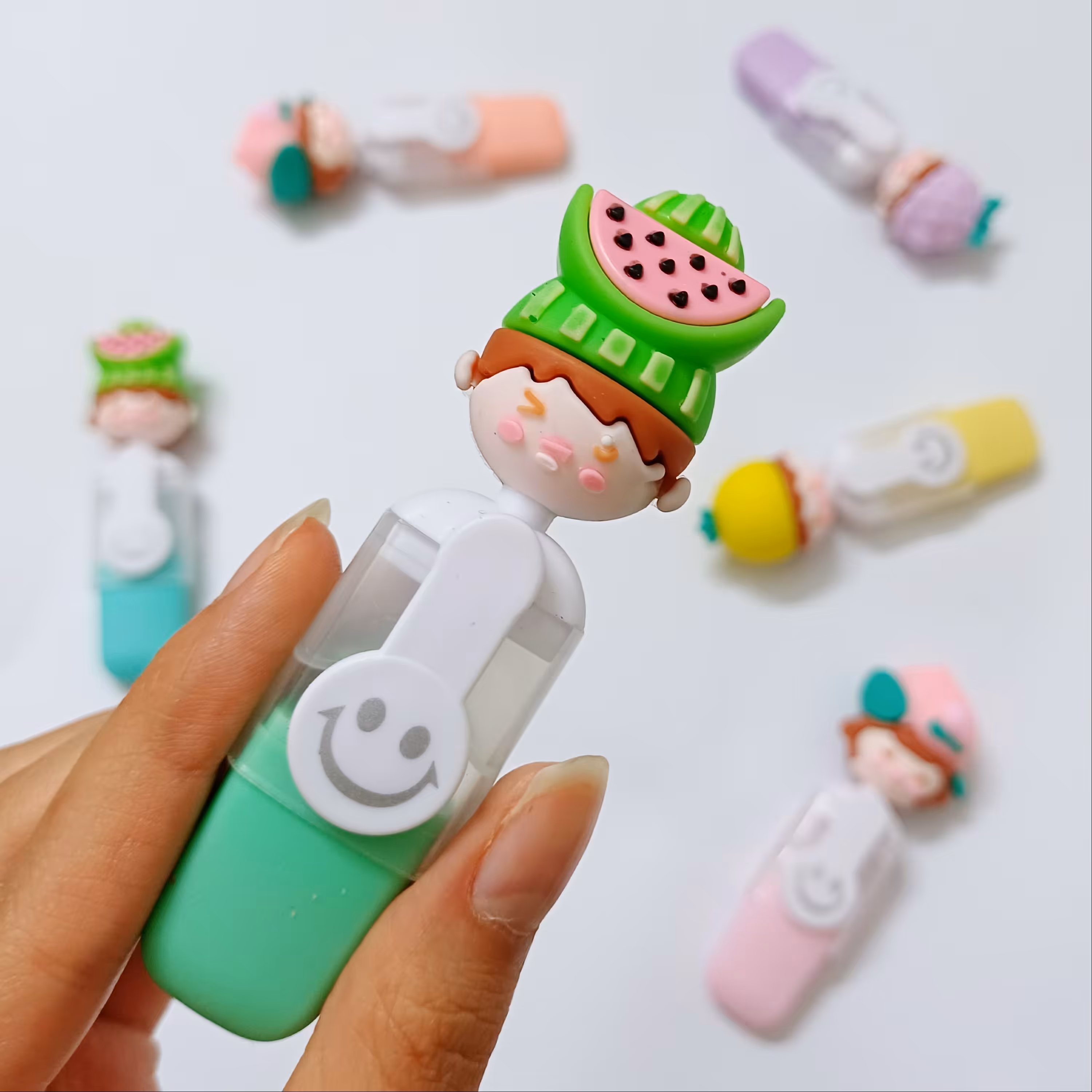 هایلایتر فانتزی میوه ای هندوانه کد 2 وارداتی رنگ پاستلی