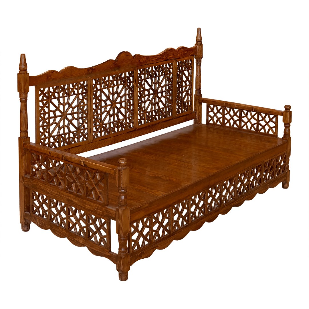 تخت سنتی طرح سلطنتی چوب ایرانی  90 در 2