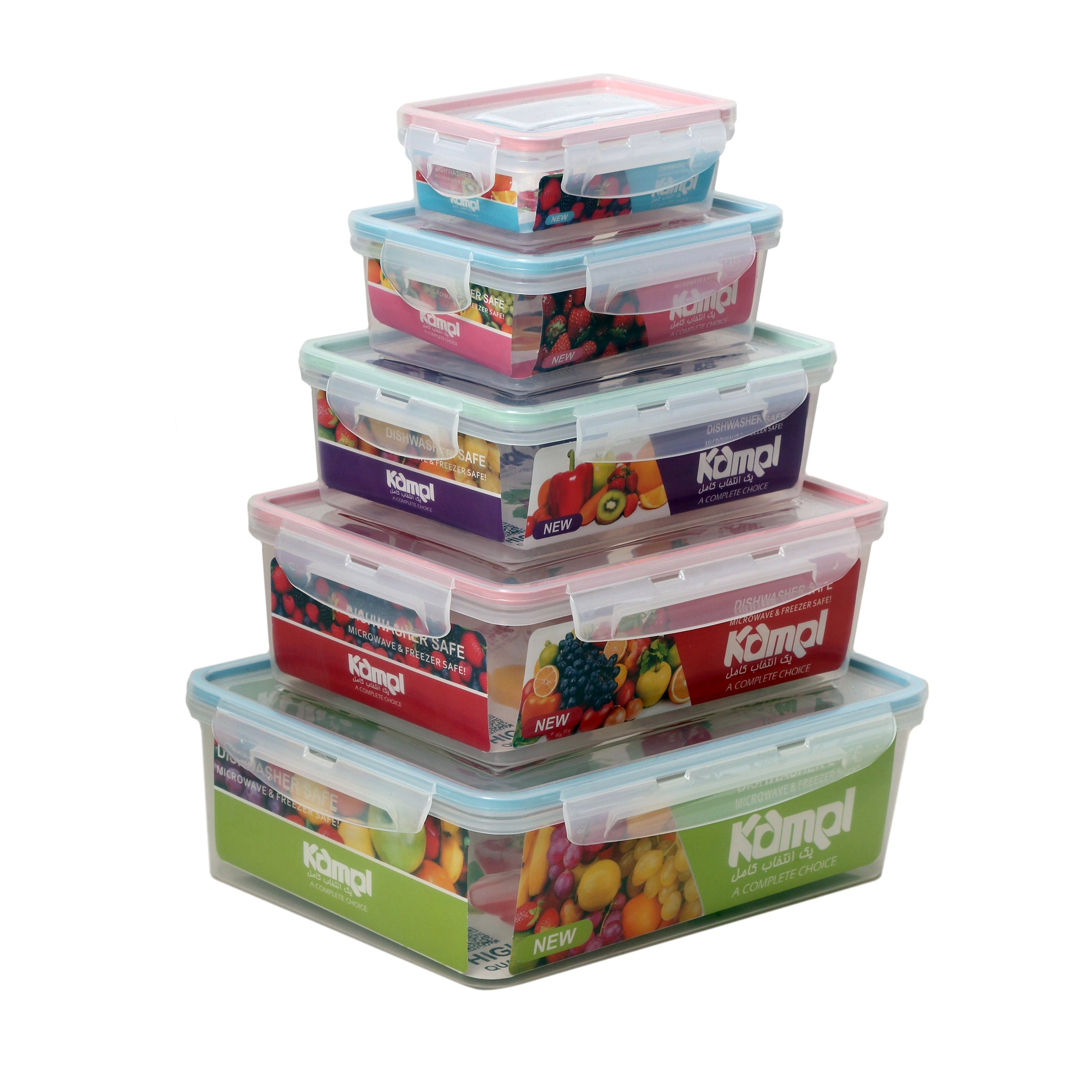 ست ظروف فریزری 5 قلو کامل کد 218