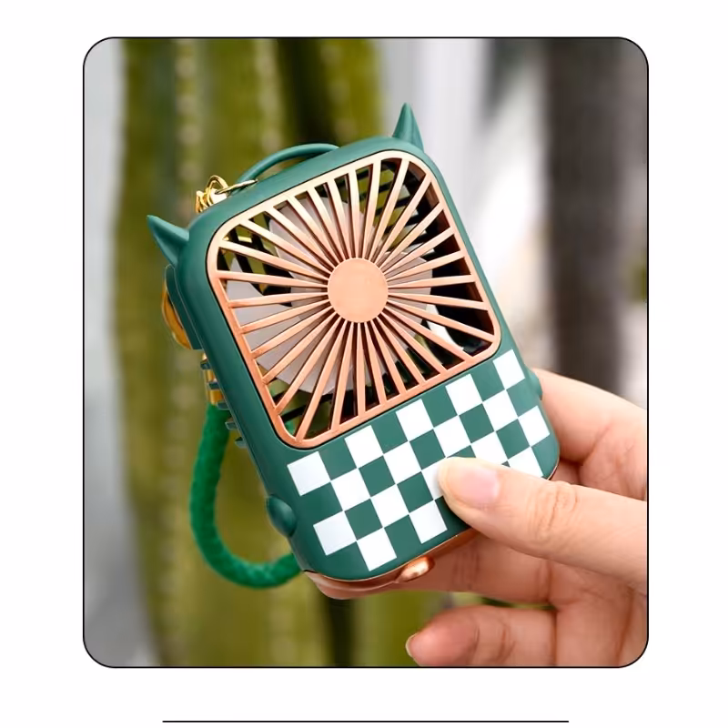 پنکه دستی  فانتزی 2 حالته دور کم و دور زیاد رنگ سبز