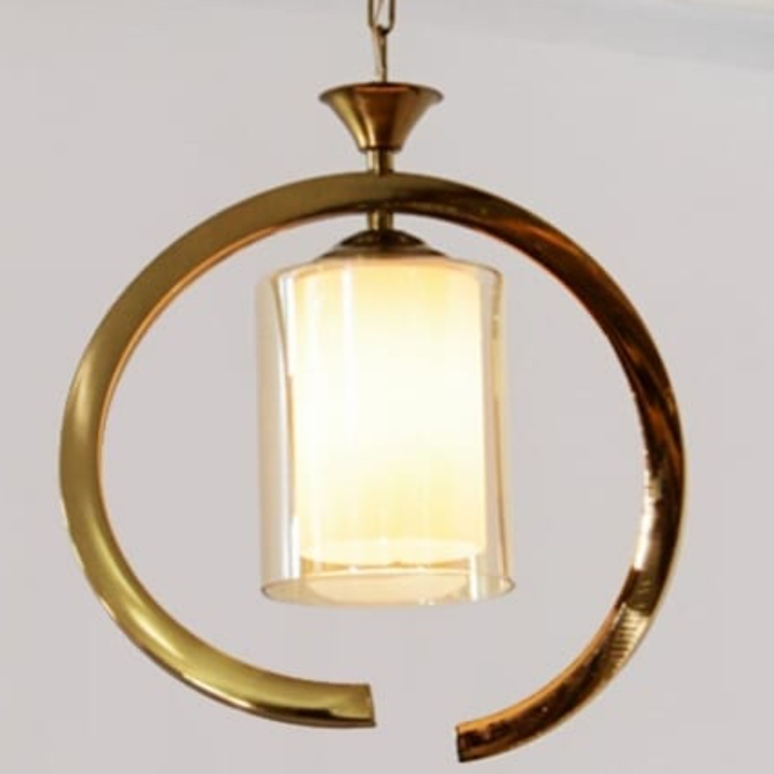 آویز تک شعله فنری طلایی