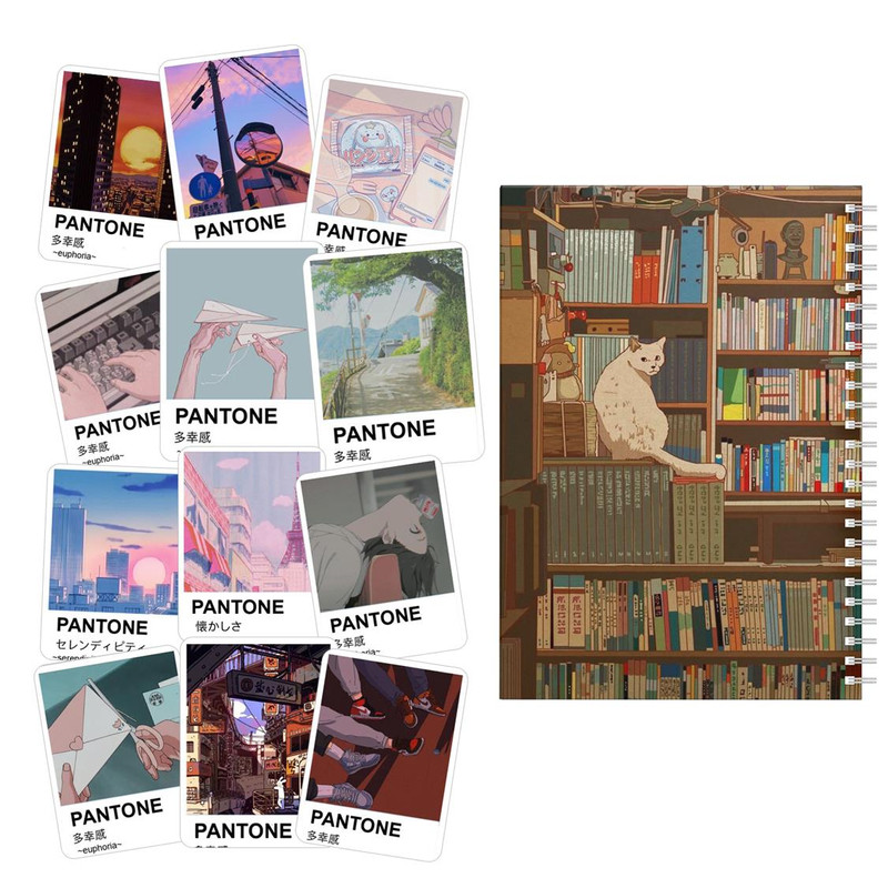 دفتر یادداشت باژیکان طرح انیمه پنتون 90s کد 20111770 به همراه برچسب مجموعه 12 عددی