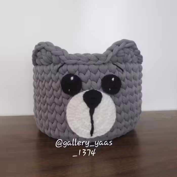 باکس تریکو مدل خرسی بافت گندمی با کف پلکسی