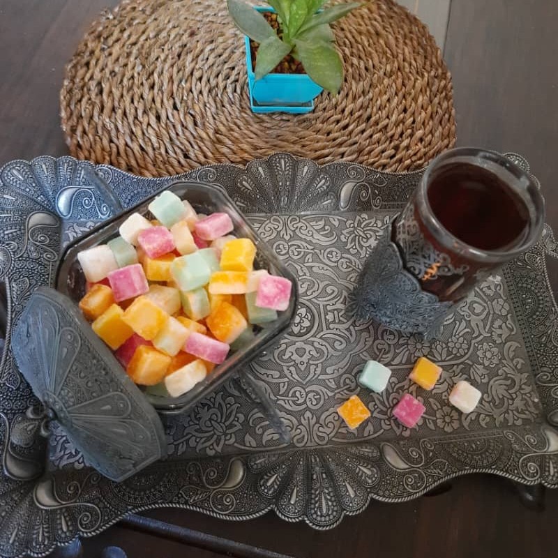 پولکی حبه ای رنگارنگ با طعم میوه های مختلف (400 گرمی)