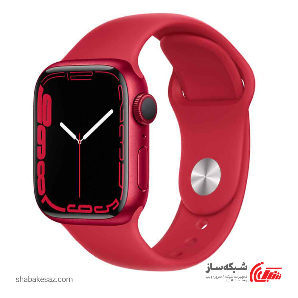 قیمت و خرید اپل واچ سری 7 استارلایت با بند اسپرت سیلیکونی - شبکه ساز