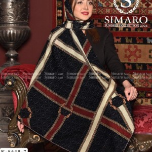 روسری نخی دست دوز تک طرح قواره 140روسری نخی کریستالی