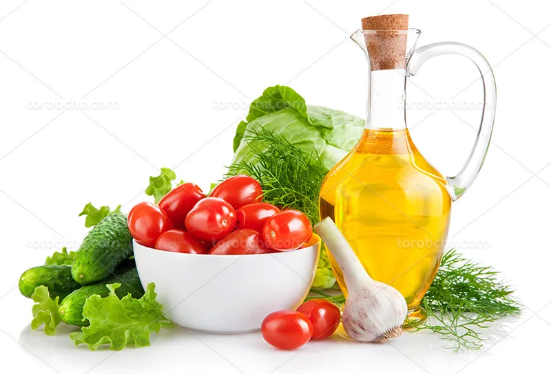 عکس سبزیجات با روغن | گرافیک با طعم تربچه