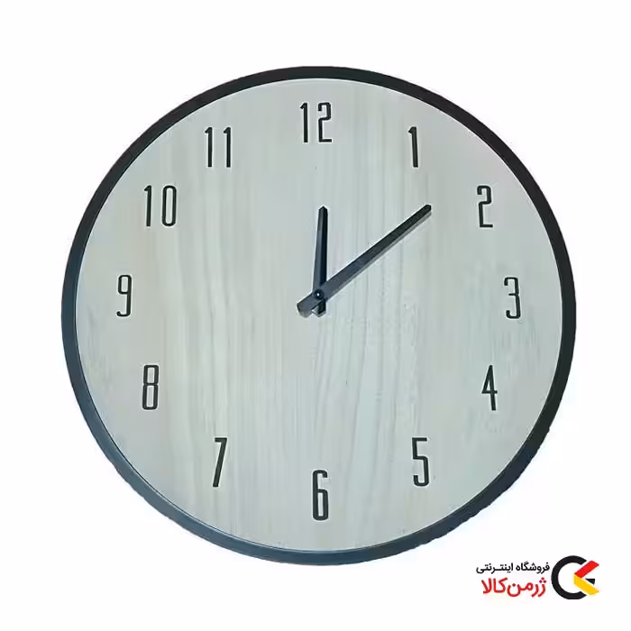ساعت دیواری گرد پلاستیکی مدل Natural Black برند ونکو آلمان | ژرمن کالا