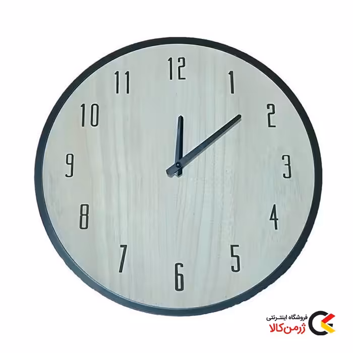 ساعت دیواری گرد پلاستیکی مدل Natural Black برند ونکو آلمان | ژرمن کالا