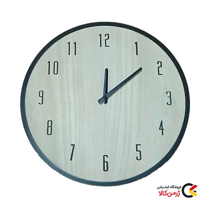 ساعت دیواری گرد پلاستیکی مدل Natural Black برند ونکو آلمان | ژرمن کالا